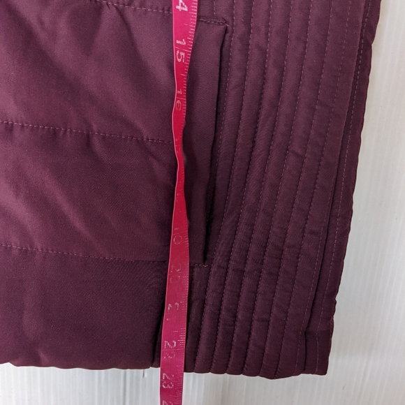 NEW YORK & COMPANY women's plum/wine quilted puffer vest coat - Picture 8 of 8